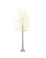 Árbol de luce 21.5x21.5x180 cm pp color blanco Homcom