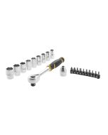 Stanley juego de carraca 1/2" 120 dientes + puntas