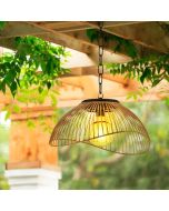 Suspensión solar exterior - ratán natural 76 cm