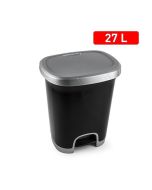 Cubo pedal 27 litros negro/gris