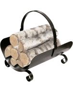Porta leña kekai basket 40x32x45 cm de hierro forjado