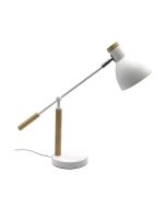 Biel desk lamp 1xe27 metal / wood white
