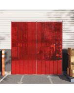 Tira de cortina para puertas PVC rojo 300x2,6 mm 25 m es5398