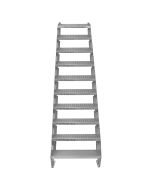 Escalera galvanizada ajustable de 10 escalones 600mm de ancho