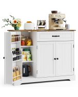 Mueble bajo de cocina - marrón - mdf - 1 cajón 3 puertas - 105x40x84,5 cm