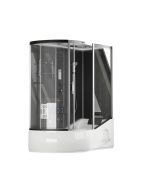 Cabina de ducha con bañera allin 2in1 - 170 x 90 negro izquierda