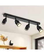 Nettlife lámpara de techo negro gu10 55x5