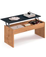 Mesa centro elevable, comedor, salón, mesita  briebe opal madera