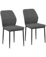 Sillas de comedor 45x57x86 cm terciopelo color gris Homcom