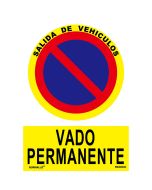 Señal vado permanente 210x300mm rd40048