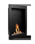 Chimenea bioetanol vertical negra 61x39 cm