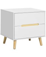 Mesilla de noche 50x40x50.5 cm color blanco Homcom