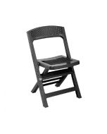 Silla plegable resina asso antracita