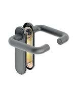 Juego manilla recuperable nylon puertas cortafuego rf manilla/manilla