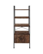 Estantería industrial 4 baldas 2 armarios 57,5x34x173 cm madera oscura