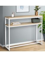 Consola doble - madera metal blanco - 100 30 80 cm