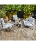 Conjunto de jardín de aluminio para 4 personas Moorea GoodHome