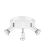 Plafón blanco GU10 3 focos
