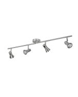Regleta Edee cromo GU10 4 focos