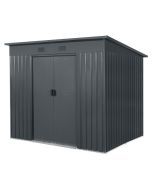 Caseta de metal gris antracita 199x238x193 cm de 4,05 m²  Blooma