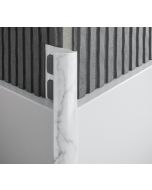 Inglete curvo PVC blanco mármol 9 mm Brenner
