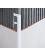 Perfil borde recto PVC blanco 10 mm Brenner