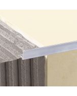 Perfil borde recto aluminio cromado 10 mm Brenner