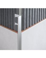 Perfil borde recto aluminio mate 12,5 mm Brenner