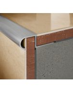 Perfil escalón curvo aluminio 11 mm Brenner
