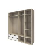 Armario completo Homny 3 columnas y cajoneras roble 2 m