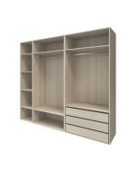 Armario completo Homny 3 columnas roble 2,5 m