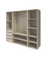 Armario completo Homny 3 columnas roble 2 m
