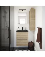 Mueble de baño auxiliar suspendido Idalie con espejo 60x40x15cm