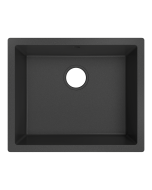 Fregadero cuarzo compacto negro Lisalie 1 seno 55x46cm Cooke & Lewis