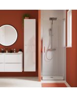 Puerta pivotante transparente 90 cm cromado Calia Cooke & Lewis