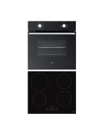 Pack horno y placa de inducción 4 fuegos Cooke & Lewis