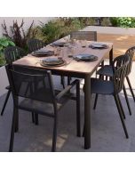 Mesa de jardín 150cm de aluminio Thilia GoodHome 