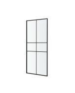 Mampara de ducha fija 80 cm Negro nate Izza