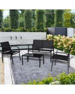 Conjunto de jardín de acero para 4 personas Brazza