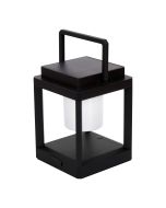 Lampara solar usb negro 400lm 5000k ip44 6h
