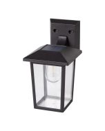 Aplique solar negro 3000k ip44 8h