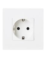 Enchufe 2P+T Schuko blanco
