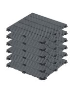 Loseta composite gris 30x30 cm 6 unidades