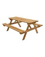 Mesa picnic marron 170x141x71cm de madera GoodHome
