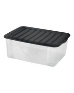 Caja de plástico con tapa 40 l 57,3 x 39 x 25,7 cm