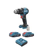 Taladro percutor compacto 18V 2×2Ah Brushless Erbauer