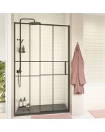 Mampara de ducha corredera Izza negro 140 cm