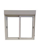Ventana aluminio corredera con persiana blanca 116x100cm