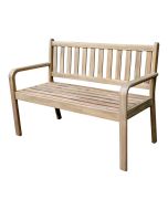 Banco de jardín de madera de Acacia con respaldo Riveo GoodHome
