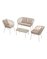 Conjunto de jardín de acero para 4 personas Omalos GoodHome